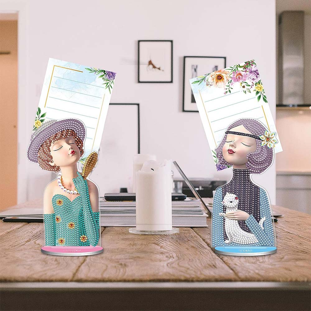 Diamond Painting Note Holder Women 2 Piece Set