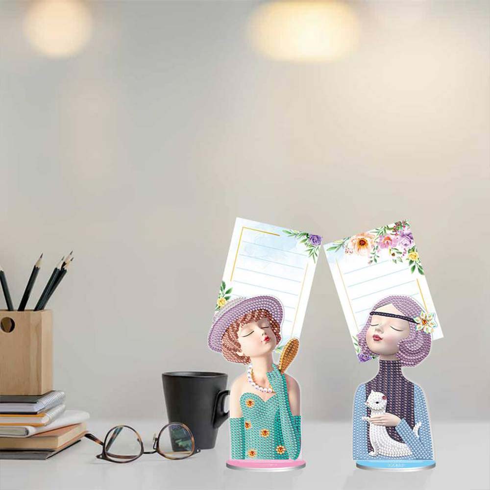 Diamond Painting Note Holder Women 2 Piece Set