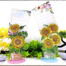 Load image into Gallery viewer, Diamond Painting Note Holder Sunflowers 2 Piece Set