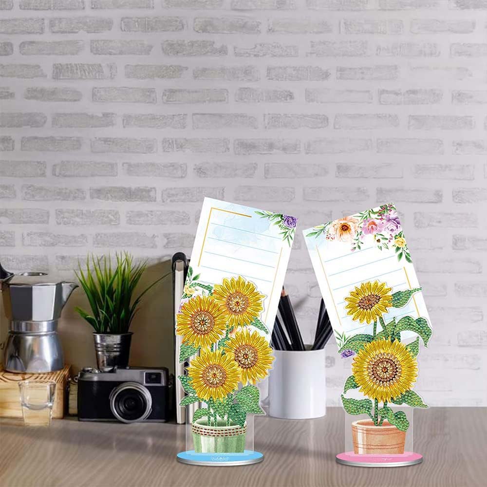 Diamond Painting Note Holder Sunflowers 2 Piece Set