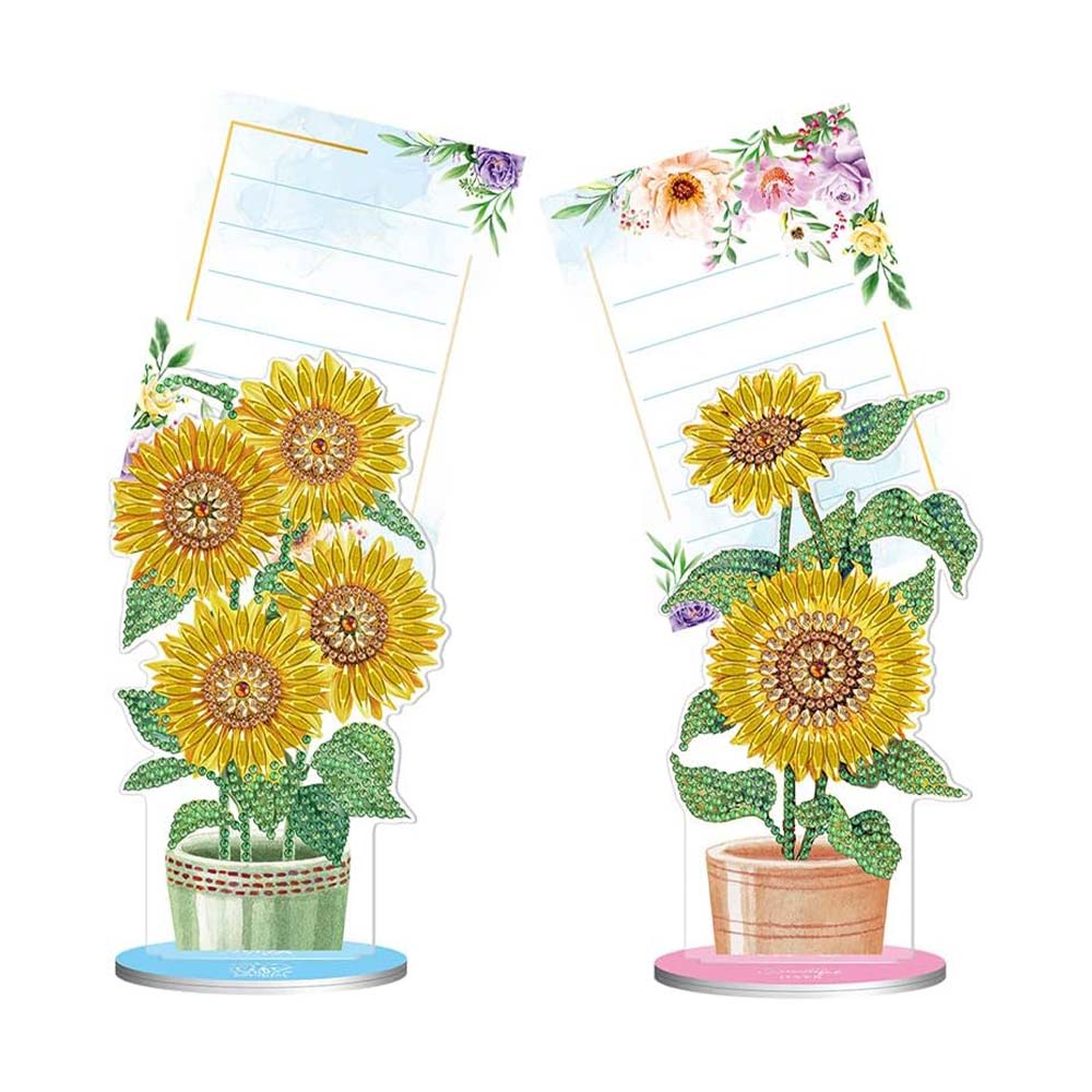 Diamond Painting Note Holder Sunflowers 2 Piece Set