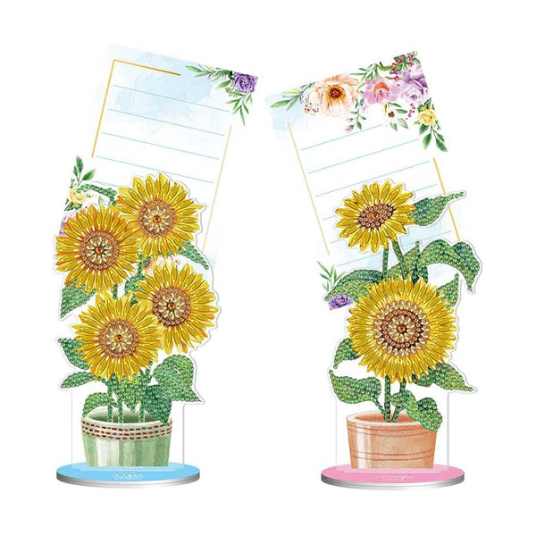 Diamond Painting Note Holder Sunflowers 2 Piece Set