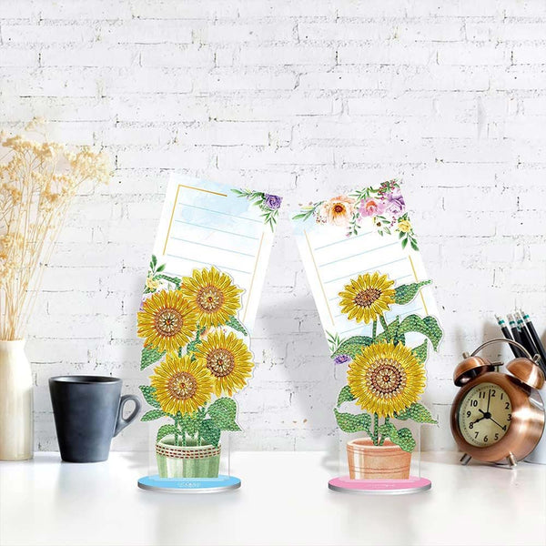 Diamond Painting Note Holder Sunflowers 2 Piece Set