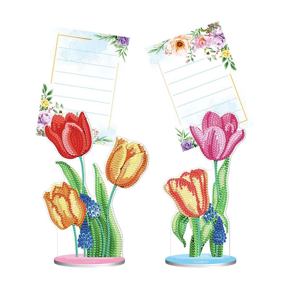Diamond Painting Note Holder Tulips 2 Piece Set