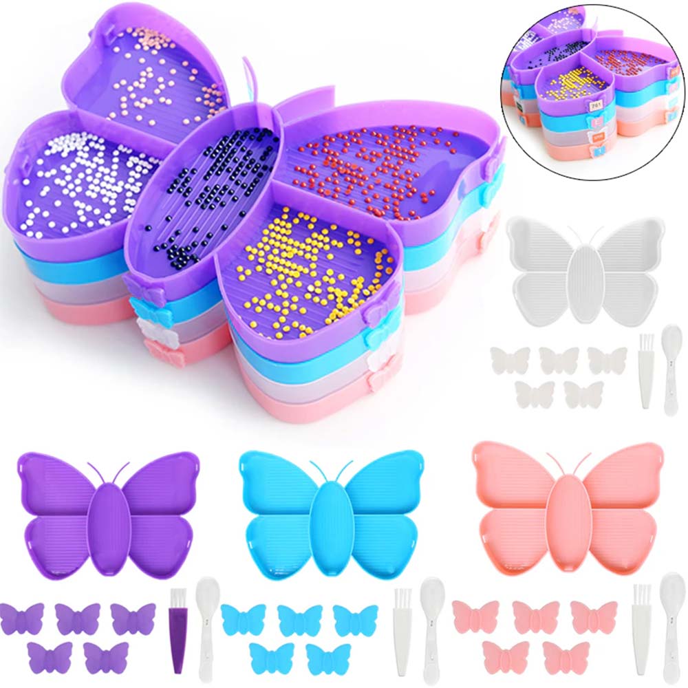Diamond Painting Professional Tool Set Butterfly 8 Piece Accessories Tray