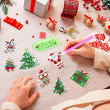 Load image into Gallery viewer, Diamond Painting Keychain Christmas 11 Pieces