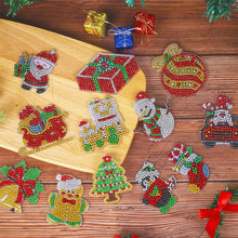 Load image into Gallery viewer, Diamond Painting Keychain Christmas 12 Pieces