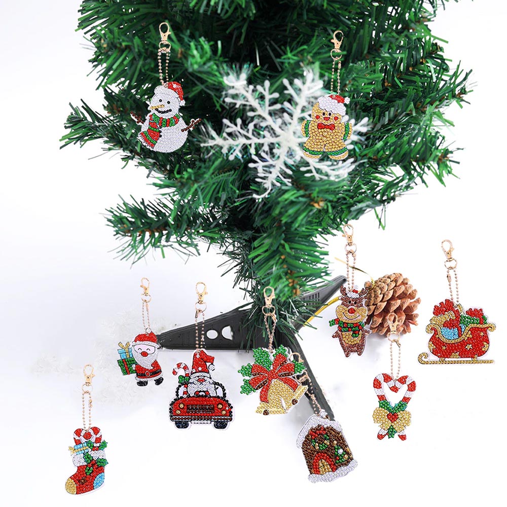 Diamond Painting Keychain Christmas 21 Pieces