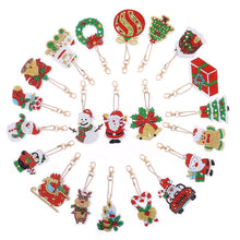 Load image into Gallery viewer, Diamond Painting Keychain Christmas 21 Pieces