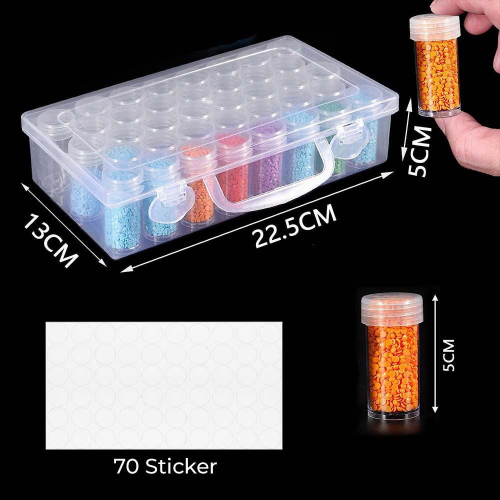 Diamond Painting XL Storage Box with 38 Jars