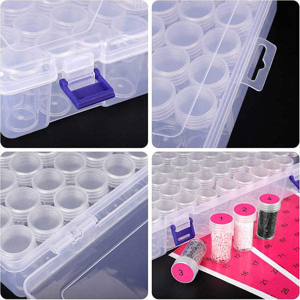 Diamond Painting XXL storage box with 80 round jars
