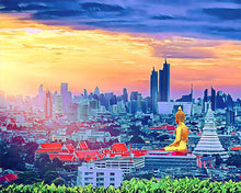 Load image into Gallery viewer, Paint by numbers | Buddha Bangkok | intermediate new arrivals landscapes cities | Figured'Art