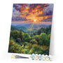Paint by numbers Bear and Sunset Figured'Art new arrivals, advanced, landscapes, animals, bears