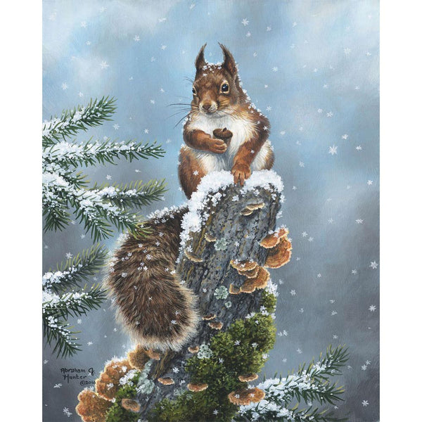 Paint by numbers Perched Squirrel Figured'Art new arrivals, advanced, animals, squirrels