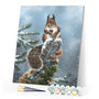 Paint by numbers Perched Squirrel Figured'Art new arrivals, advanced, animals, squirrels