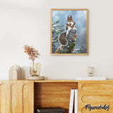 Paint by numbers Perched Squirrel Figured'Art new arrivals, advanced, animals, squirrels