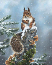 Load image into Gallery viewer, Paint by numbers Perched Squirrel Figured'Art new arrivals, advanced, animals, squirrels