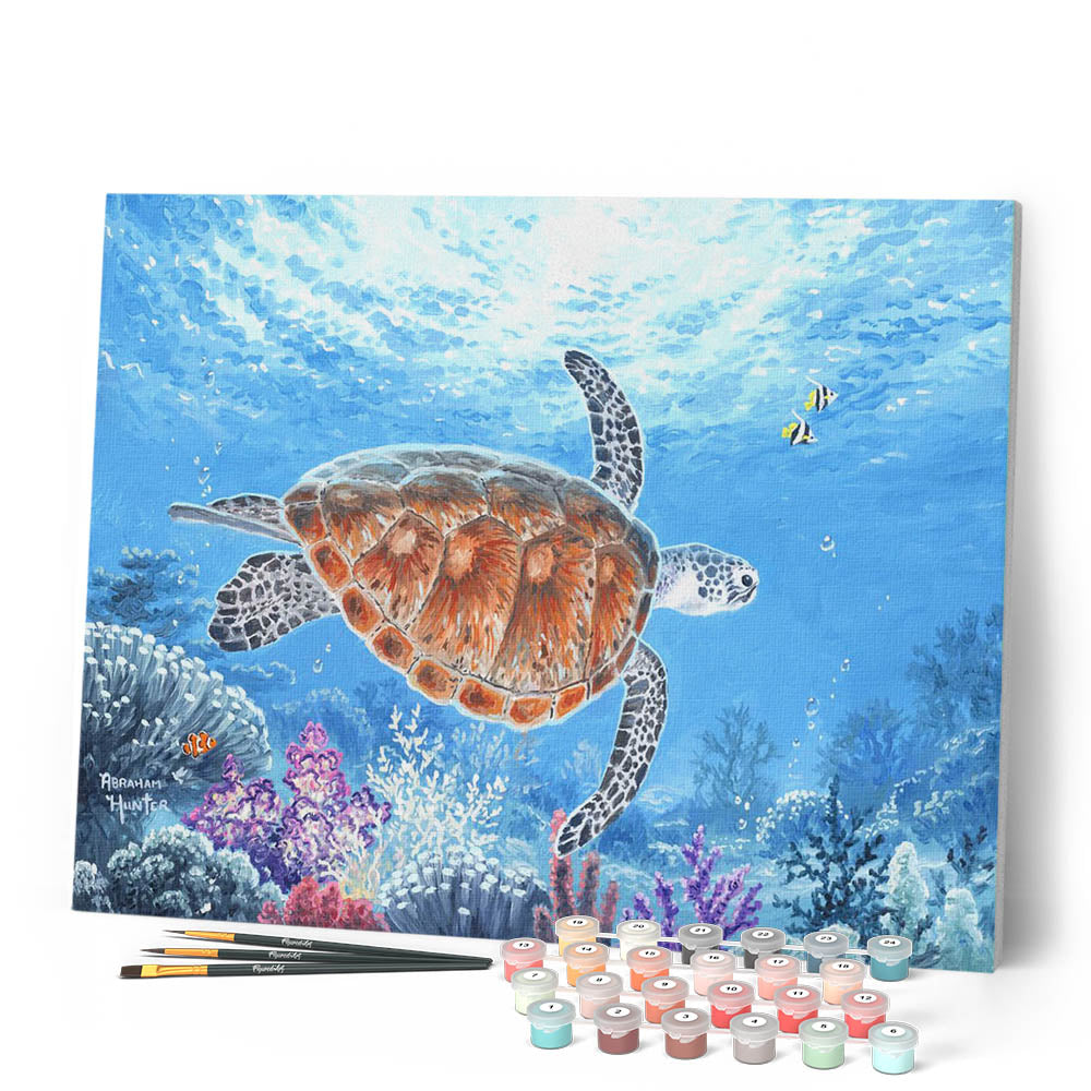 Paint by numbers - Turtle – Figured'Art