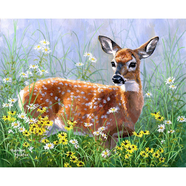 Paint by numbers Doe in the meadow Figured'Art new arrivals, intermediate, animals, deer