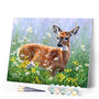 Paint by numbers Doe in the meadow Figured'Art new arrivals, intermediate, animals, deer