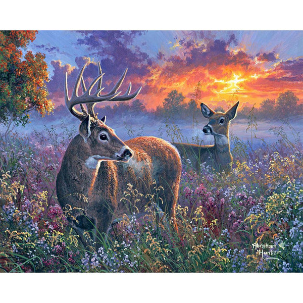 Paint by numbers Deer couple Figured'Art new arrivals, advanced, landscapes, animals, deer
