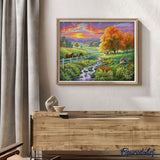 Paint by numbers Sunny Meadow Figured'Art new arrivals, advanced, landscapes, animals, horses