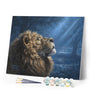 Paint by numbers Lion and Dim Light Figured'Art new arrivals, intermediate, animals, lions