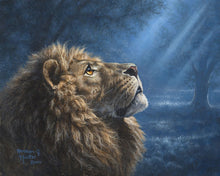 Load image into Gallery viewer, Paint by numbers Lion and Dim Light Figured'Art new arrivals, intermediate, animals, lions