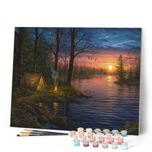 Load image into Gallery viewer, Paint by numbers Camping and Lake Figured'Art new arrivals, intermediate, landscapes