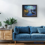 Paint by numbers Moose and aurora borealis Figured'Art new arrivals, advanced, landscapes, animals, deer