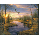 Paint by numbers Country house at dusk Figured'Art new arrivals, advanced, landscapes