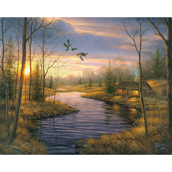Paint by numbers Country house at dusk Figured'Art new arrivals, advanced, landscapes