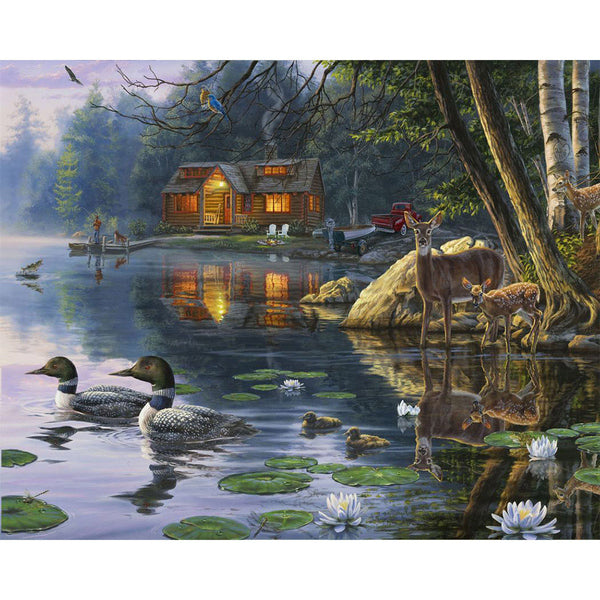 Paint by numbers Chalet Life Figured'Art new arrivals, advanced, animals, birds, ducks