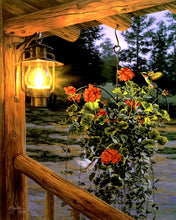 Load image into Gallery viewer, Paint by numbers Lantern under the porch Figured'Art new arrivals, intermediate, landscapes