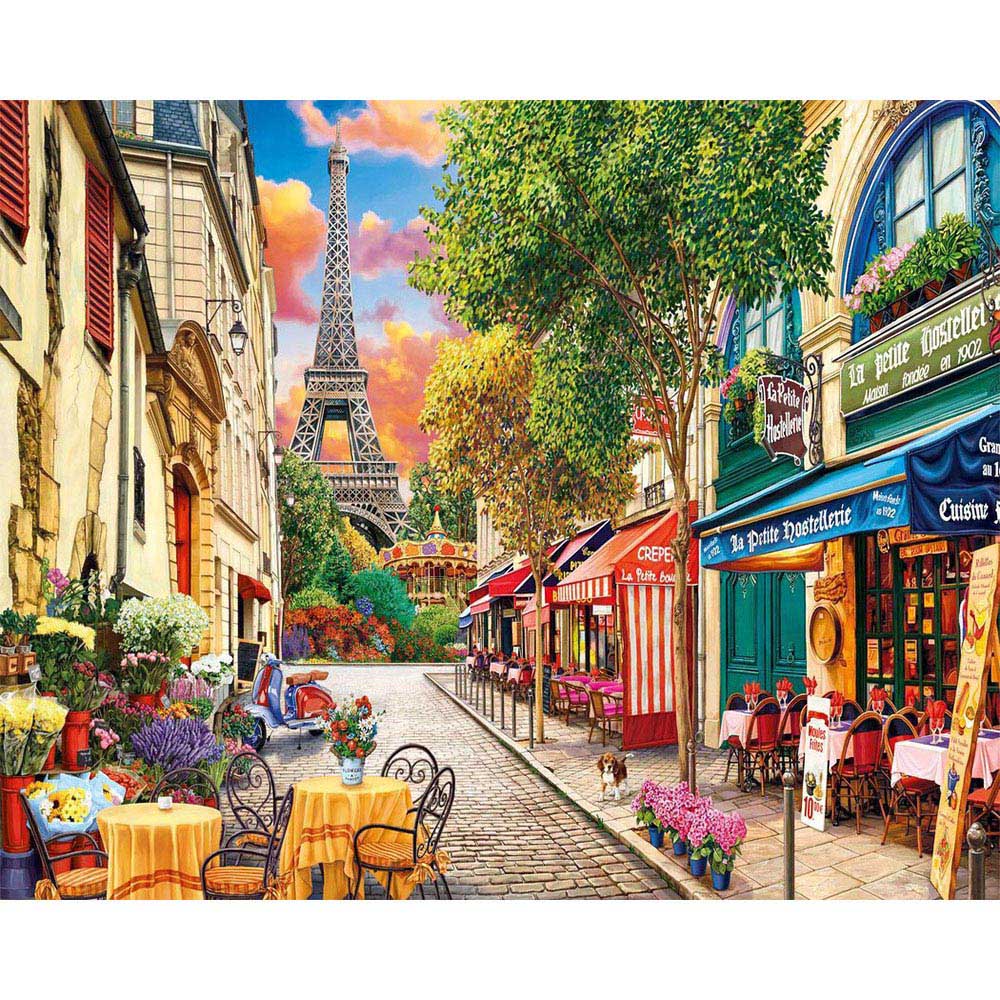 Paint by numbers Paris Alley Figured'Art new arrivals, advanced, cities