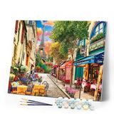 Paint by numbers Paris Alley Figured'Art new arrivals, advanced, cities