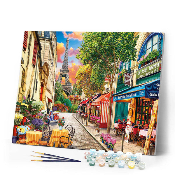 Paint by numbers Paris Alley Figured'Art new arrivals, advanced, cities