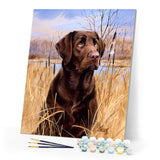 Paint by numbers Labrador Figured'Art new arrivals, advanced, animals, dogs