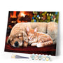Paint by numbers Sleeping Companions Figured'Art new arrivals, intermediate, animals, dogs, cats