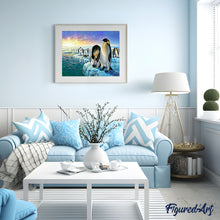 Load image into Gallery viewer, Paint by numbers | Penguins on the ice floe | animals intermediate new arrivals landscapes penguins | Figured'Art