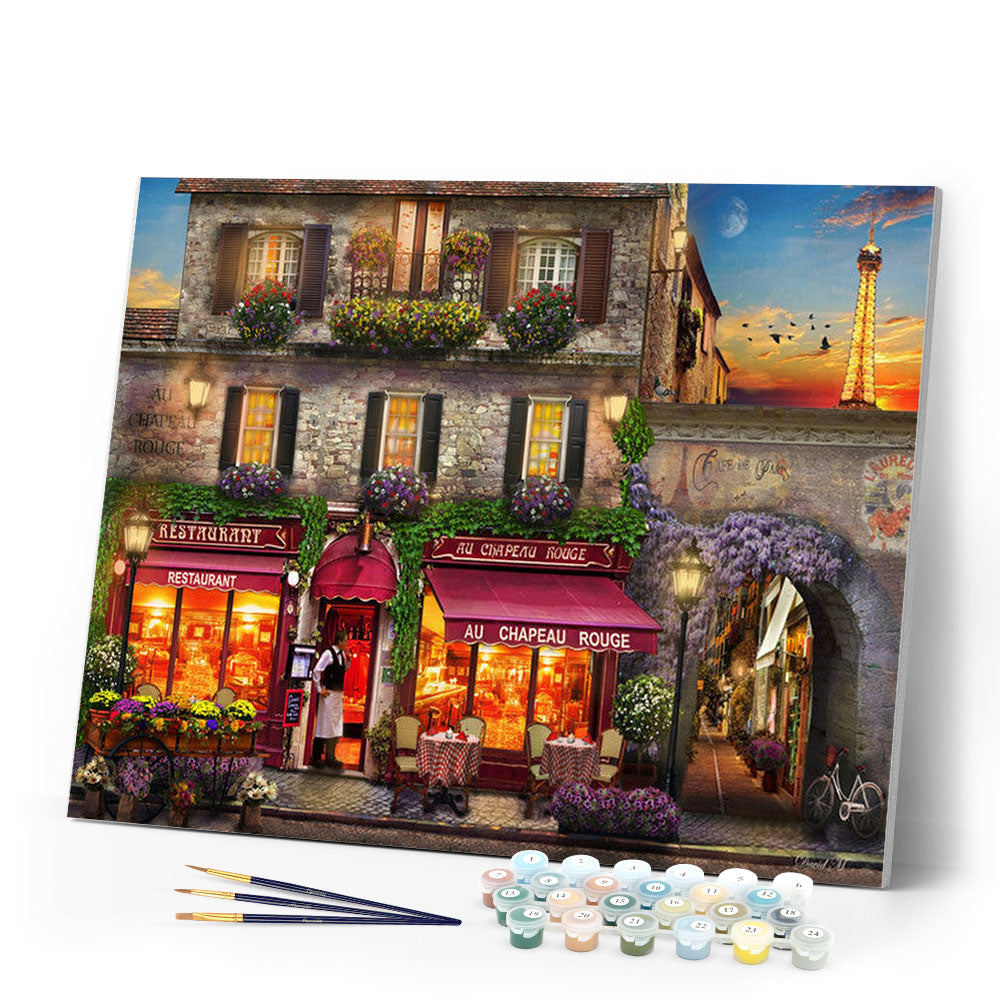 Paint by numbers | Chapeau rouge restaurant | advanced new arrivals landscapes cities | Figured'Art