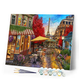 Paint by numbers | Terrace in Paris | intermediate new arrivals landscapes cities | Figured'Art