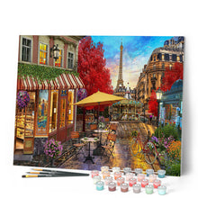 Load image into Gallery viewer, Paint by numbers | Terrace in Paris | intermediate new arrivals landscapes cities | Figured'Art