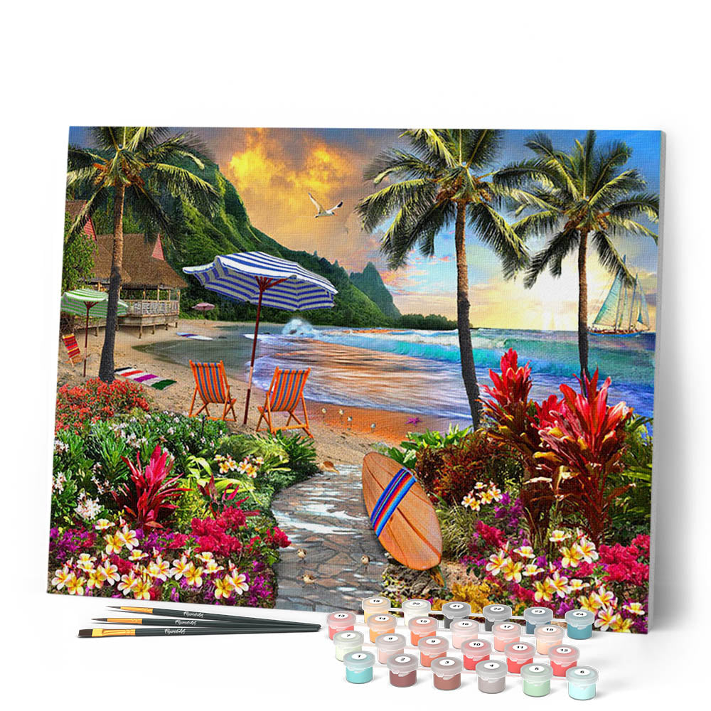 coconut palm tree paintings Under coconut palm trees – Figured'Art