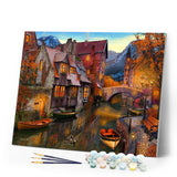 Paint by numbers | Warm canals | advanced new arrivals landscapes cities | Figured'Art