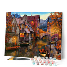 Load image into Gallery viewer, Paint by numbers | Warm canals | advanced new arrivals landscapes cities | Figured'Art