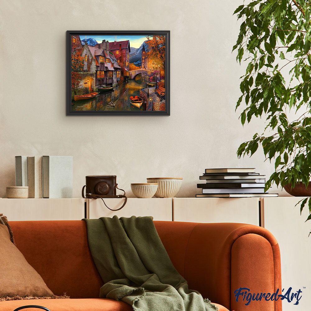 Paint by numbers | Warm canals | advanced new arrivals landscapes cities | Figured'Art