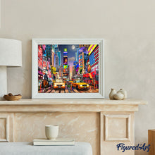 Load image into Gallery viewer, Paint by numbers | Night in Timesquare | advanced new arrivals landscapes cities | Figured'Art