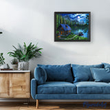 Paint by numbers | Nocturnal lake | forest intermediate new arrivals landscapes | Figured'Art