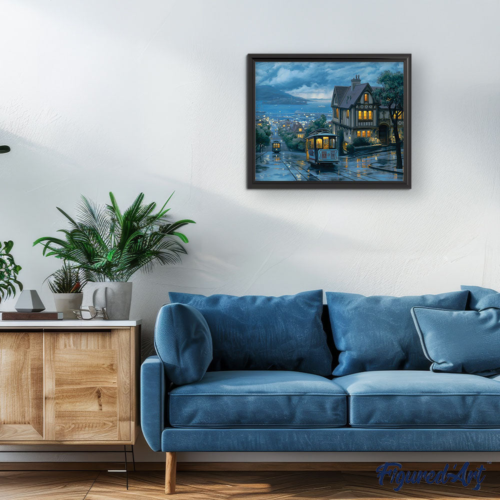 Paint by numbers | Tramway at dusk | intermediate new arrivals landscapes cities | Figured'Art